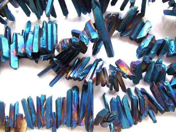 5strands 25-40mm 17inch /L Titanium quartz crystal freeform spikes points mystic purple blue jewelry chains beads
5strands 25-40mm 17inch /L Titanium quartz crystal freeform spikes points mystic purple blue jewelry chains beads