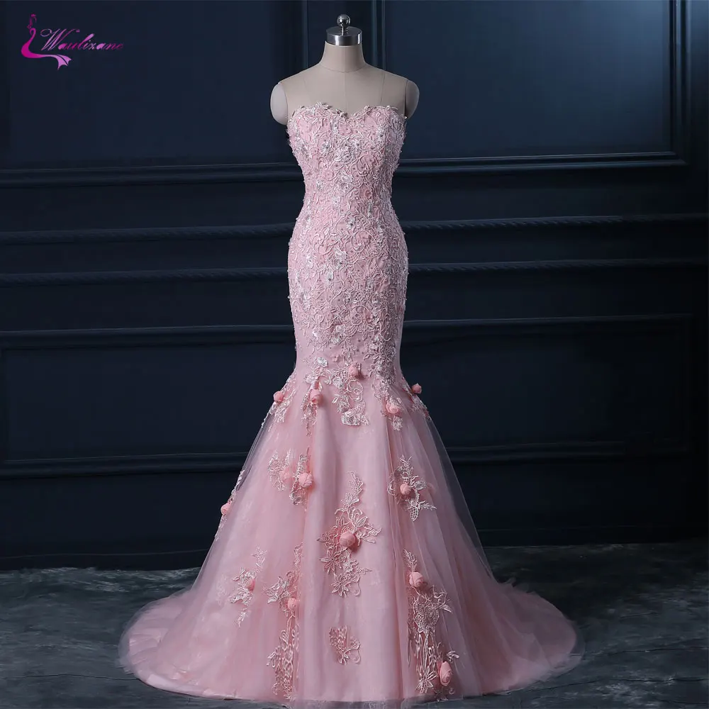 Waulizane Shiny Tulle Sweetheart Mermaid Evening Dresses Delicate Beading 3D Flowers Appliques Sleeveless Lace Up Prom Dresses
Waulizane Shiny Tulle Sweetheart Mermaid Evening Dresses Delicate Beading 3D Flowers Appliques Sleeveless Lace Up Prom Dresses