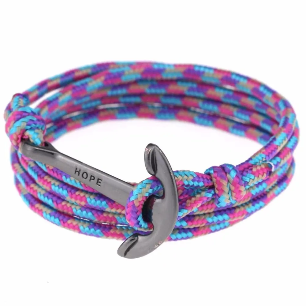 Black Anchor Bracelets Fashion Hope Men Charm Survival Rope Chain 3mm Paracord Bracelet Male Wrap Metal Sport Men Jewelry
Black Anchor Bracelets Fashion Hope Men Charm Survival Rope Chain 3mm Paracord Bracelet Male Wrap Metal Sport Men Jewelry