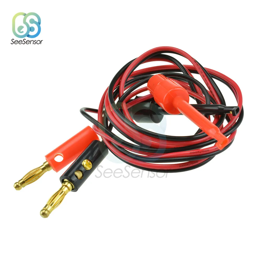 1m Small Test Hook Clip to Banana Plug Cable for Multimeter Test Lead Cables Black White Electrical Clamp Dual Tester 1 Pair
1m Small Test Hook Clip to Banana Plug Cable for Multimeter Test Lead Cables Black White Electrical Clamp Dual Tester 1 Pair