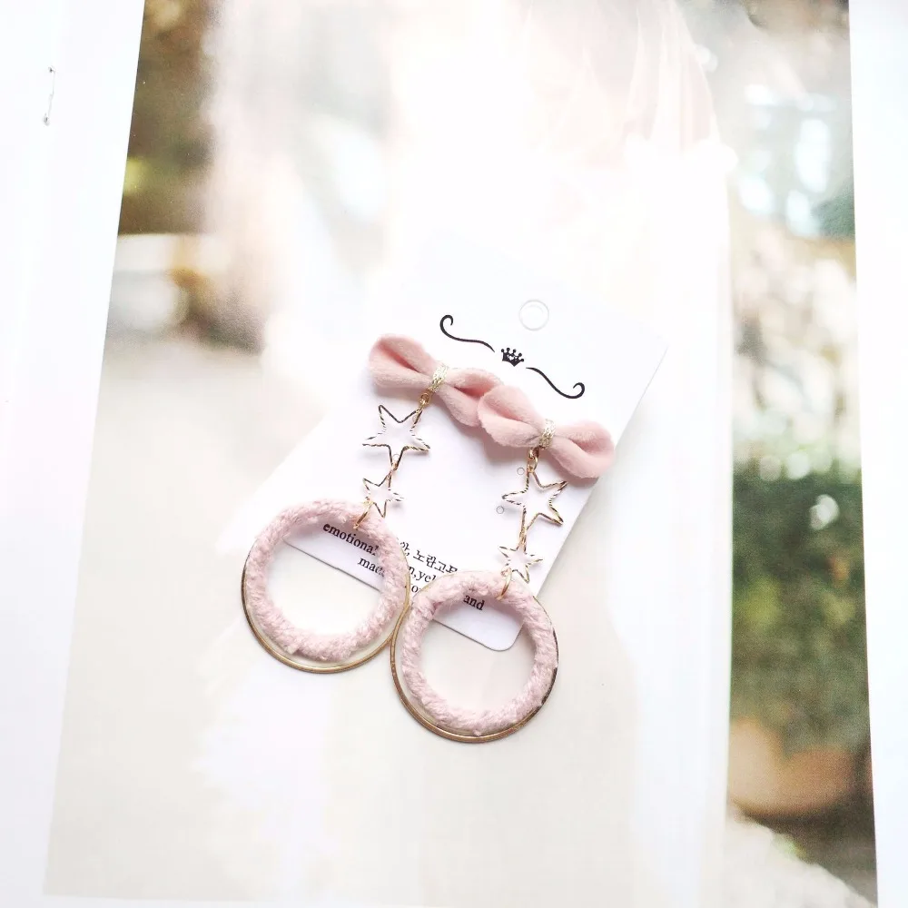 Korea Handmade Cartoon Bow know Star Women Drop Earrings Bangle Earrings Fall Winter Fashion Jewelry Accessories-JQDPER200D5
Korea Handmade Cartoon Bow know Star Women Drop Earrings Bangle Earrings Fall Winter Fashion Jewelry Accessories-JQDPER200D5