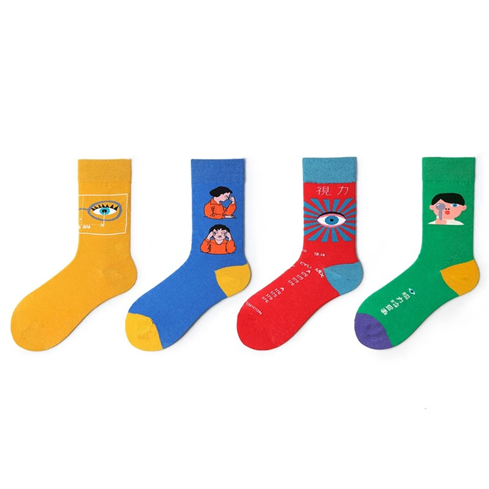 Women's Spring Autumn Cotton Funn'y Crew Socks Personality Original Cartoon Eye Pattern Retro Wild Hip Hop Trend Happy Socks
Women's Spring Autumn Cotton Funn'y Crew Socks Personality Original Cartoon Eye Pattern Retro Wild Hip Hop Trend Happy Socks
