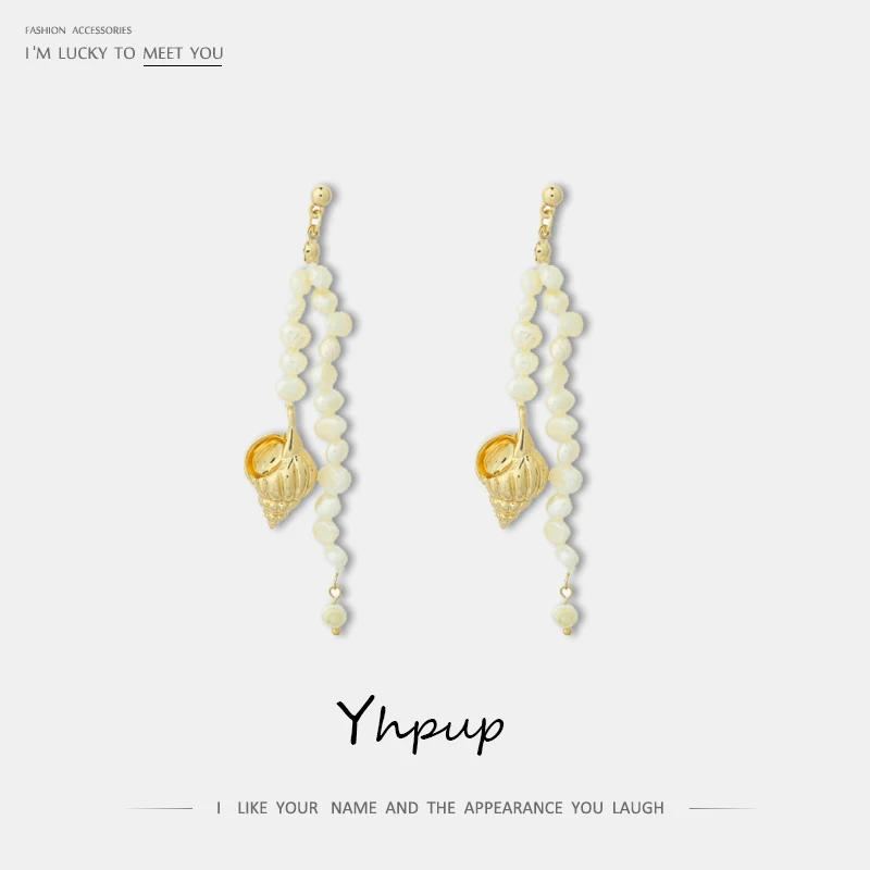Yhpup Trendy Personality Long Natural Pearls Dangle Earrings Shell Geometric Brincos pendientes mujer moda 2019 Wedding Jewelry
Yhpup Trendy Personality Long Natural Pearls Dangle Earrings Shell Geometric Brincos pendientes mujer moda 2019 Wedding Jewelry