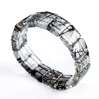 Genuine Natural Black Rutilated Quartz Bracelets Women Men Stretch Rectangle Bead Crystal Power Bracelet Bangle
Genuine Natural Black Rutilated Quartz Bracelets Women Men Stretch Rectangle Bead Crystal Power Bracelet Bangle