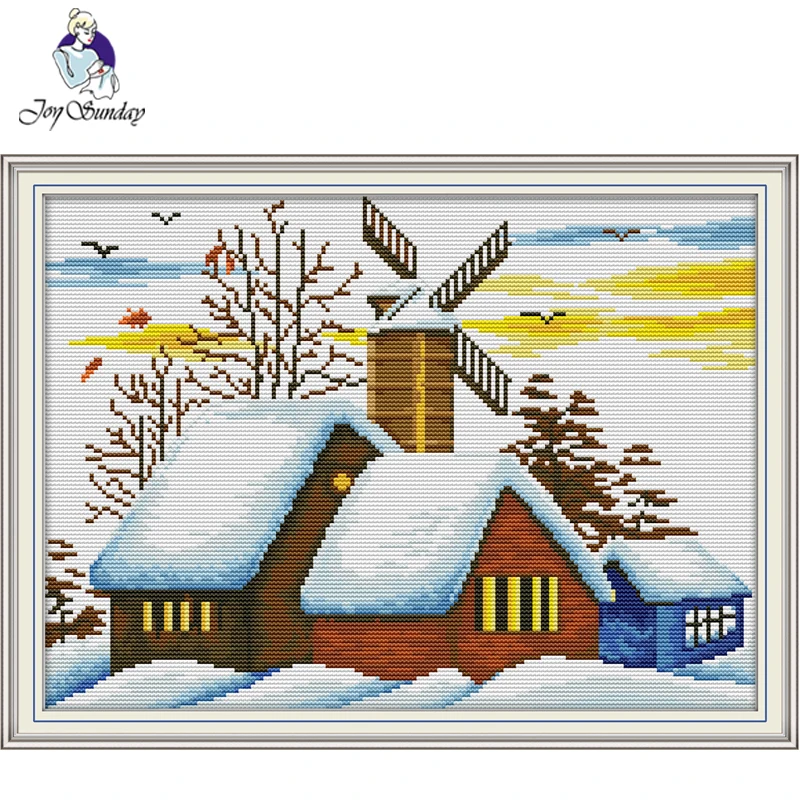 Joy Sunday,WinterSnow,cross stitch embroidery set,printing cloth embroidery,Scenery pattern cross stitch,cross stitch needlework
Joy Sunday,WinterSnow,cross stitch embroidery set,printing cloth embroidery,Scenery pattern cross stitch,cross stitch needlework