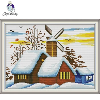 Joy Sunday,WinterSnow,cross stitch embroidery set,printing cloth embroidery,Scenery pattern cross stitch,cross stitch needlework
Joy Sunday,WinterSnow,cross stitch embroidery set,printing cloth embroidery,Scenery pattern cross stitch,cross stitch needlework