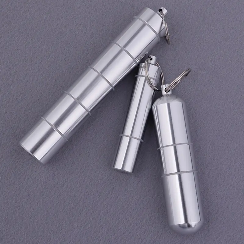 Capsule Shape Aluminum Pill Case Keychain Waterproof Outdoor Pocket Pill Holder Container Delicate Seal Medicine Organizer Box
Capsule Shape Aluminum Pill Case Keychain Waterproof Outdoor Pocket Pill Holder Container Delicate Seal Medicine Organizer Box