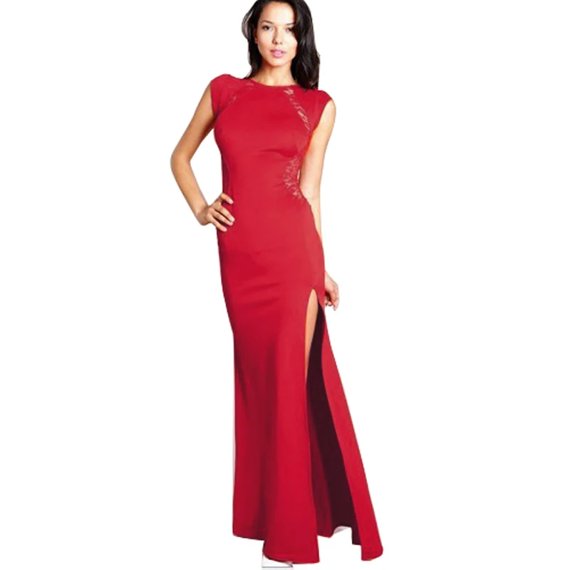 Summer Sexy Women O-Neck Split Visible Back Patchwork Maxi Dress Vintage Slit Short Sleeve Solid Long Lace Dresses 731
Summer Sexy Women O-Neck Split Visible Back Patchwork Maxi Dress Vintage Slit Short Sleeve Solid Long Lace Dresses 731