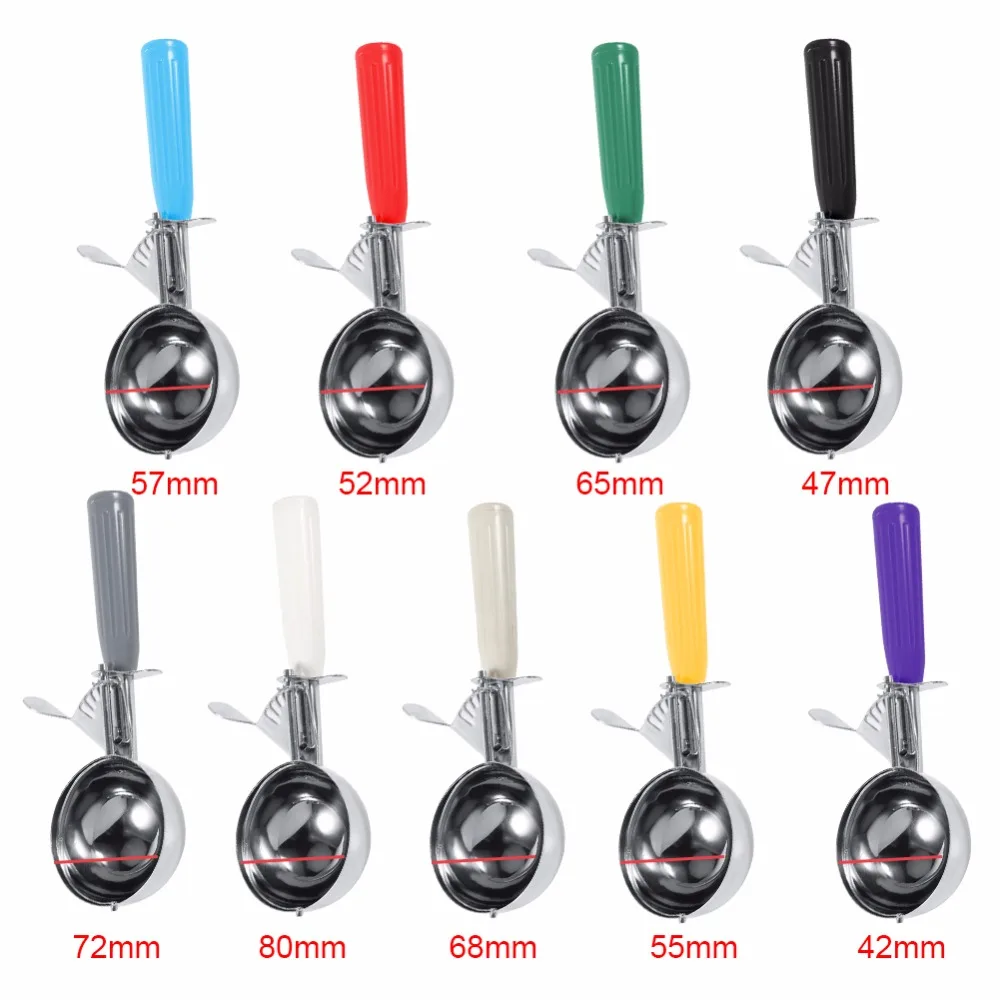 Stainless Steel Ice Cream Scoop Ice Ball Maker Ice Cookie Dough Meat Balls Spoon Mash Potato Scoop Spring Handle Kitchen Access
Stainless Steel Ice Cream Scoop Ice Ball Maker Ice Cookie Dough Meat Balls Spoon Mash Potato Scoop Spring Handle Kitchen Access