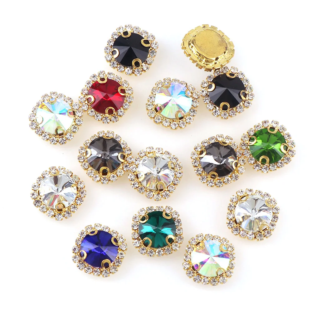 12mm Pointback Gold Base Sew On With Colorful Glass Stone Claw Crystal Buckle Cabochon Base DIY Jewelry Clothes Charm
12mm Pointback Gold Base Sew On With Colorful Glass Stone Claw Crystal Buckle Cabochon Base DIY Jewelry Clothes Charm