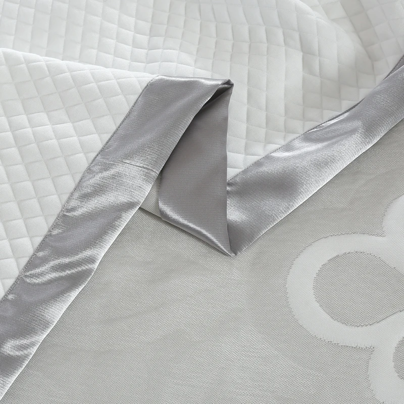 Waliicorners Luxury Knitted Cotton 3 Pieces Bedspread Comforter Set King Queen Size Bed Cover Set Mattress Topper Blanket With Pillowcases 13