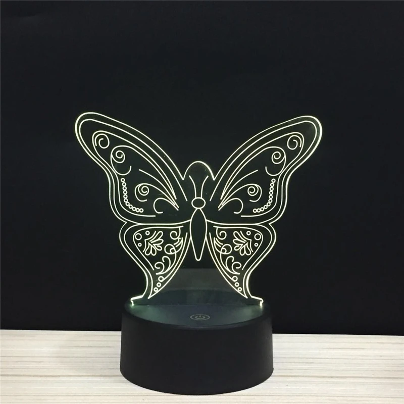 Butterfly love elf LED 3D Night light 16 colors USB Button Acrylic optic lights decor Nights lamps kids gifts for baby child ELF 
Butterfly love elf LED 3D Night light 16 colors USB Button Acrylic optic lights decor Nights lamps kids gifts for baby child ELF