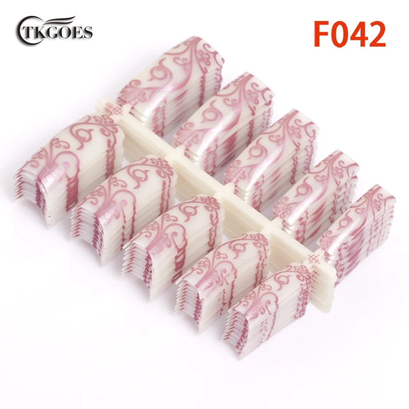 TKGOES 50pcs Fake Nails Retro Patterns Design French Nail Tips Half Cover Acrylic Nails Art Salon Tips Designed F042-50
TKGOES 50pcs Fake Nails Retro Patterns Design French Nail Tips Half Cover Acrylic Nails Art Salon Tips Designed F042-50