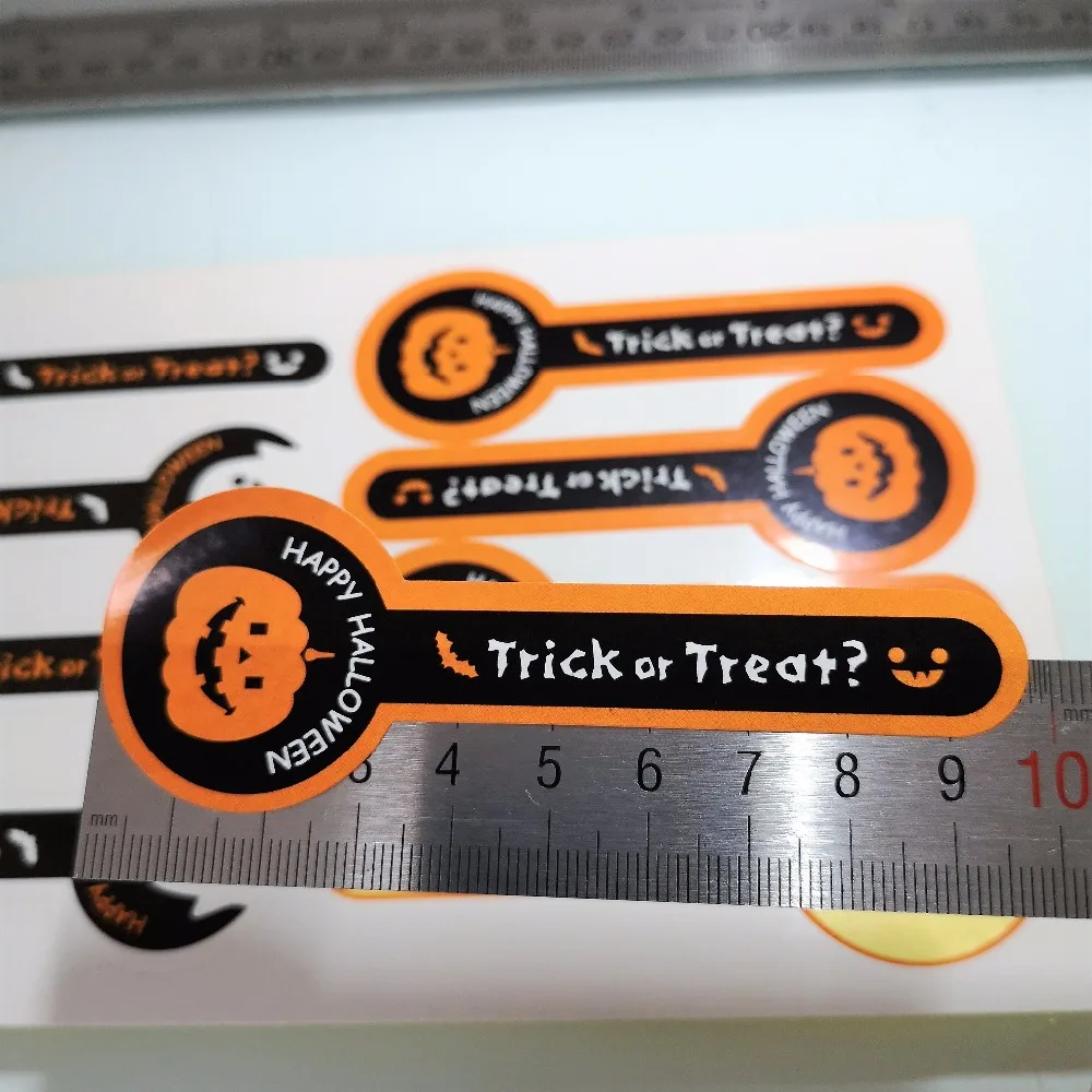 3600pcs 9.8x3.5cm, HALLOWEEN PUMPKIN and GHOST sealing label sticker, Item No. FE33
3600pcs 9.8x3.5cm, HALLOWEEN PUMPKIN and GHOST sealing label sticker, Item No. FE33