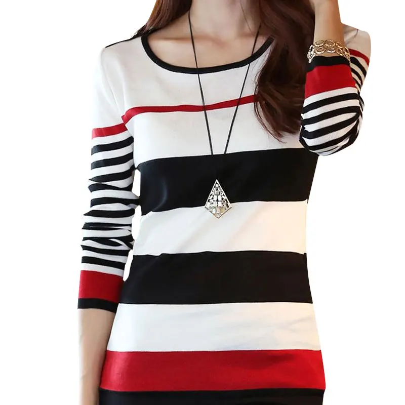 New Women 2017 Casual Basic Autumn Winter Stripe T-shirt Top Shirt printed blusas cotton Full Sleeve Loose Patchwork Large Size
New Women 2017 Casual Basic Autumn Winter Stripe T-shirt Top Shirt printed blusas cotton Full Sleeve Loose Patchwork Large Size