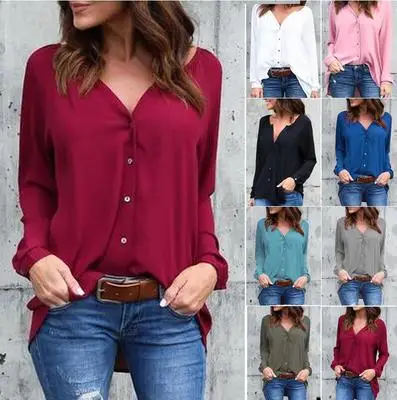 2018 Spring Autumn Chiffon Blouse womens Tops and Blouses Long Sleeve Button Shirts Plus Size Loose Casual Blusas
2018 Spring Autumn Chiffon Blouse womens Tops and Blouses Long Sleeve Button Shirts Plus Size Loose Casual Blusas