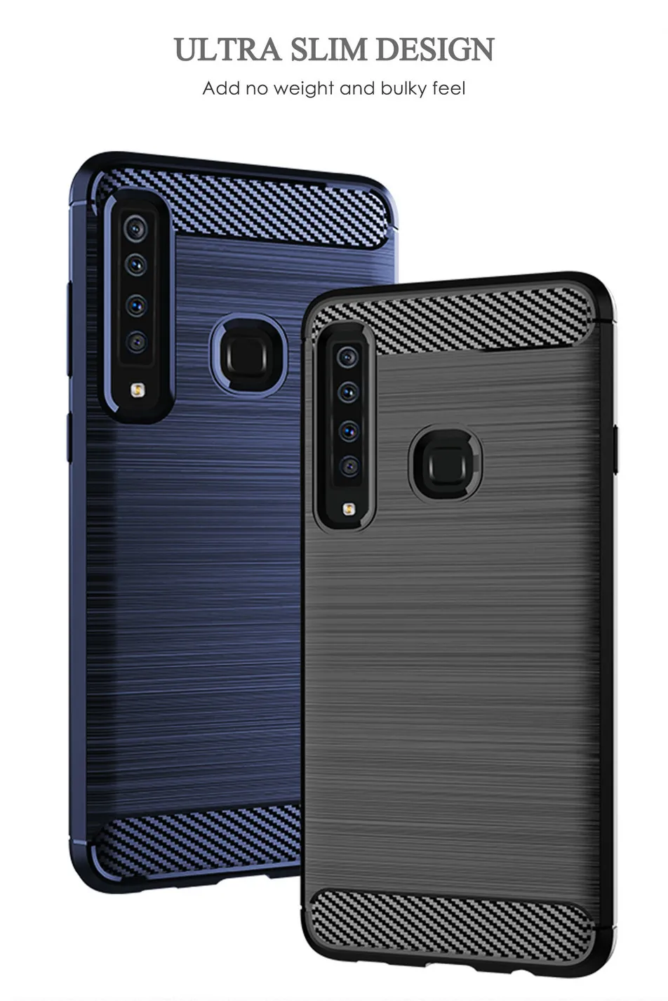 Luxury Cases For Samsung A9 2018 Case Silicon Shockproof Plain Carbon Fiber Cover for Case Samsung Galaxy A9 2018 TPU Coque (5)