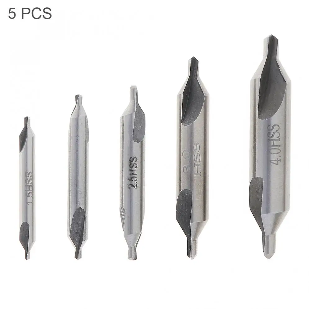 5pcs Wood Drilling HSS Metric Combined Center Drills with 60 Degree Angle Slot and 1.5 / 2 / 2.5 / 3 / 4mm Bit
5pcs Wood Drilling HSS Metric Combined Center Drills with 60 Degree Angle Slot and 1.5 / 2 / 2.5 / 3 / 4mm Bit