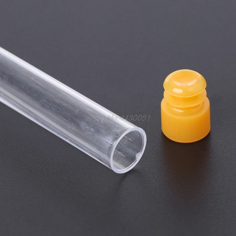 Rosa EXCEART 10 Piezas 10 Cm Tubo de Aguja de Plástico Transparente Botella Aguja de Coser Contenedor con Kits de Costura de Tapa 