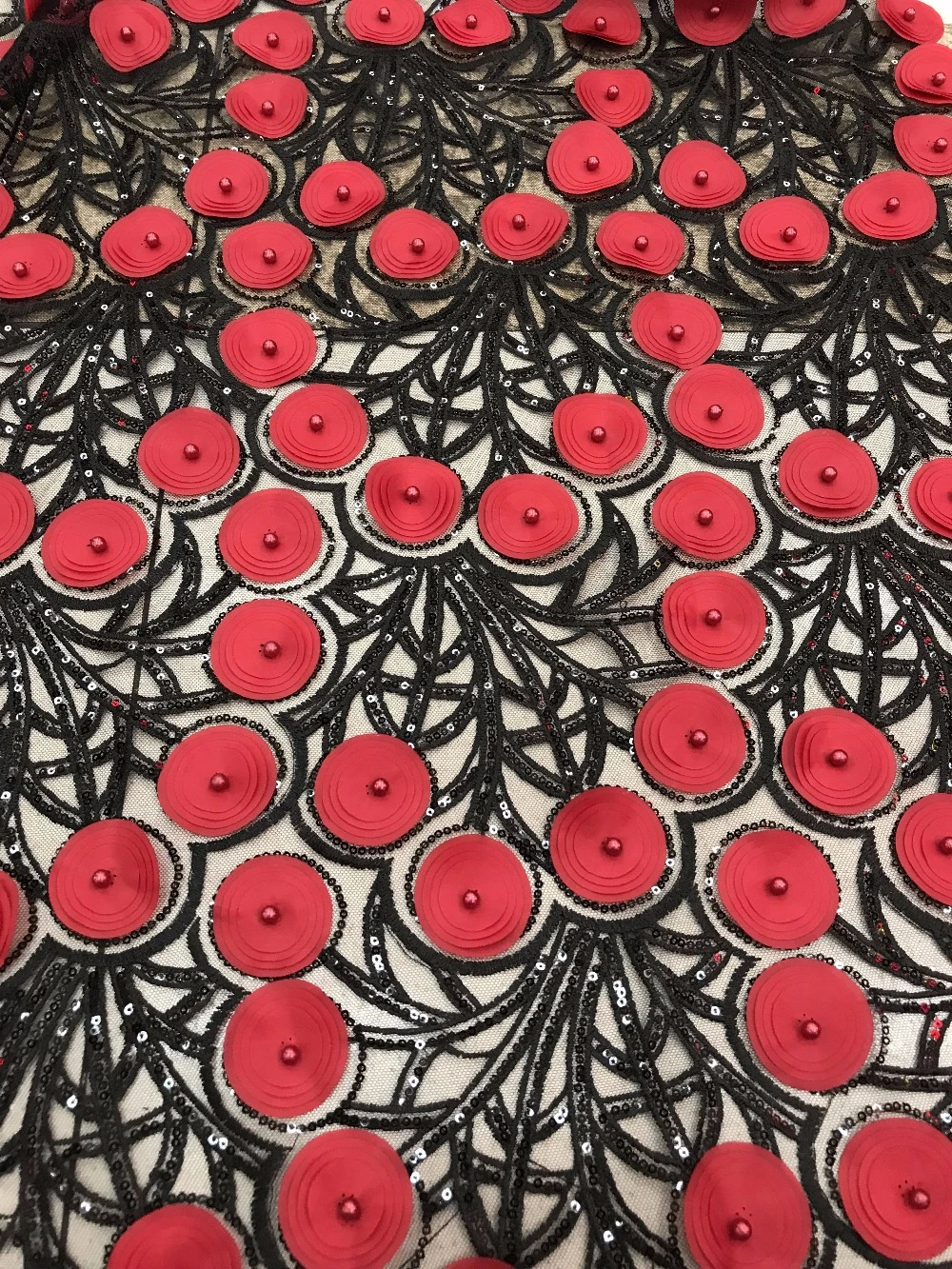 Tulle French Lace Fabric with Stones 3D Flower African Lace Fabric for Nigerian Woman Dress Red and black
Tulle French Lace Fabric with Stones 3D Flower African Lace Fabric for Nigerian Woman Dress Red and black