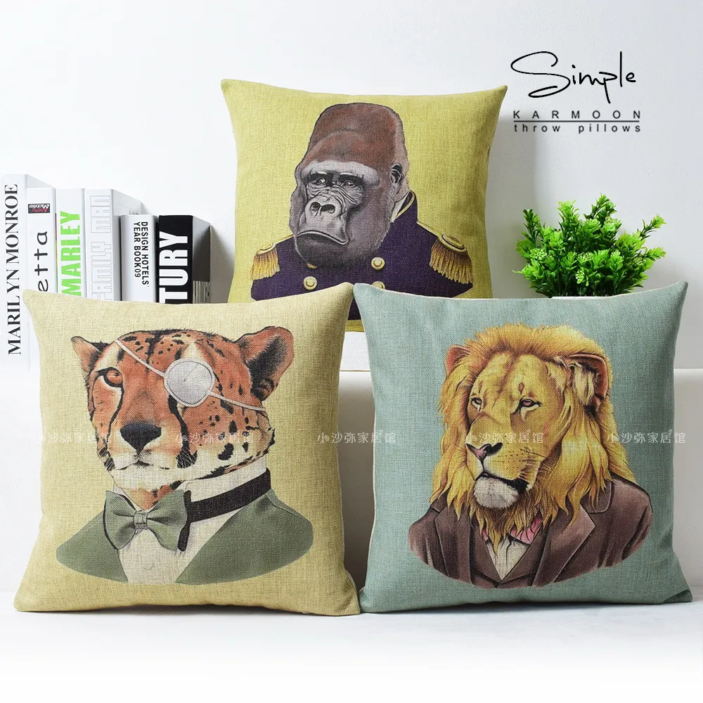 Wild Animal Fierce Lion Tiger Gorilla Pillow Cover Massager Decorative Pillows Vintage Style Home Decor Elegant Gift
Wild Animal Fierce Lion Tiger Gorilla Pillow Cover Massager Decorative Pillows Vintage Style Home Decor Elegant Gift