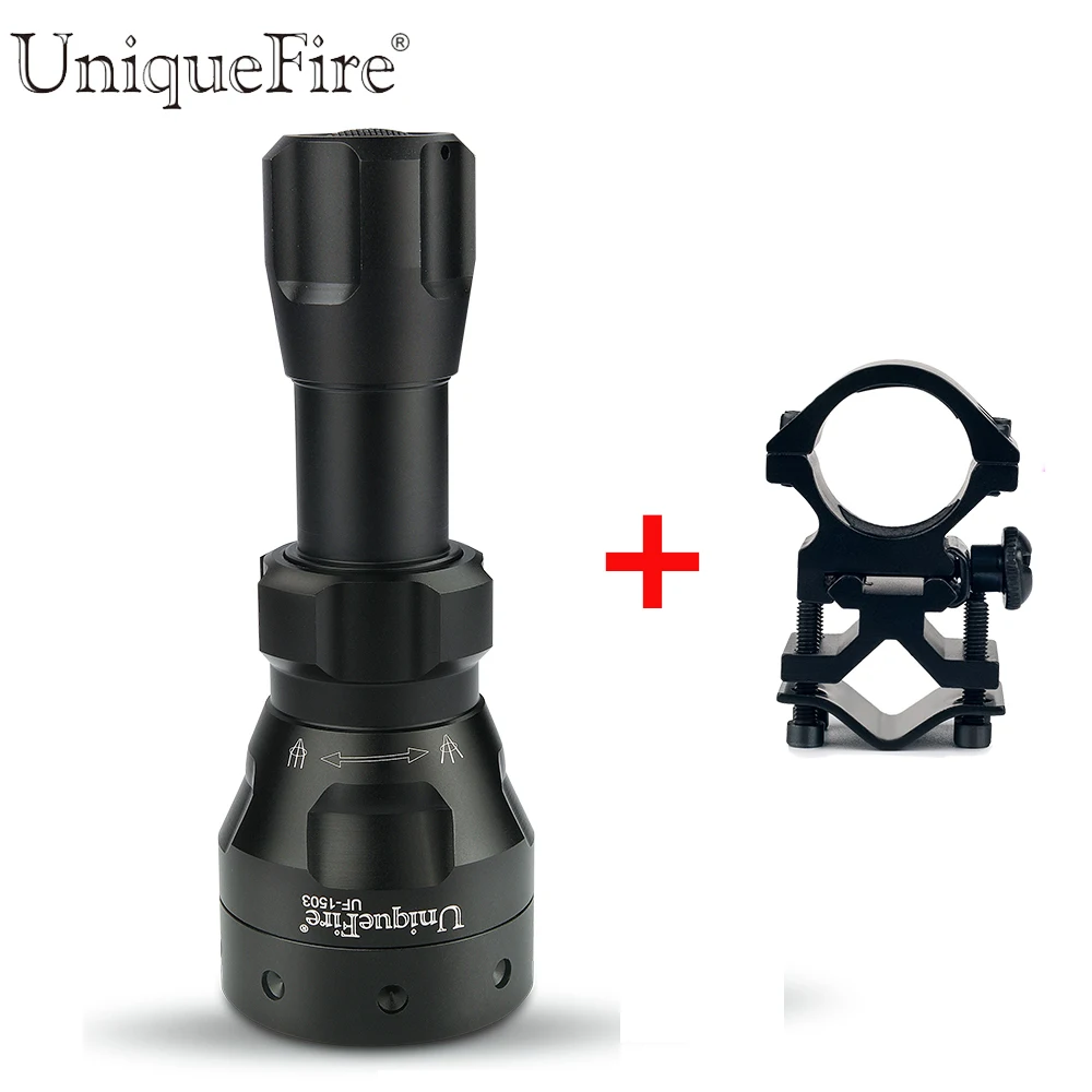 UniqueFire 300 Lumens T50 Led Flashlight 1503 XRE Led 3 Modes 18650 Flash light Water Resistant, Lamp Torch+Scope Mount
UniqueFire 300 Lumens T50 Led Flashlight 1503 XRE Led 3 Modes 18650 Flash light Water Resistant, Lamp Torch+Scope Mount