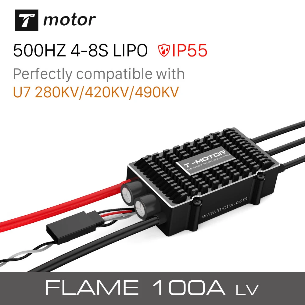 T-motor Tiger Electronic Speed Controller FLAME100A LV(6-14S 500HZ NO BEC) Special Designed for Multirotors UAV Drones
T-motor Tiger Electronic Speed Controller FLAME100A LV(6-14S 500HZ NO BEC) Special Designed for Multirotors UAV Drones