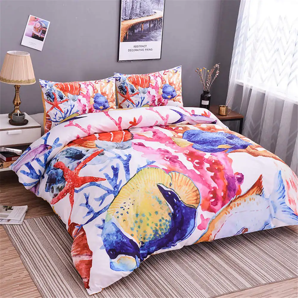 ZEIMON 3D Ocean Styles Bedding Set Coral Starfish Pattern Duvet Cover Comforter Bedding Sets Home Textile Bedclothes For Kids
ZEIMON 3D Ocean Styles Bedding Set Coral Starfish Pattern Duvet Cover Comforter Bedding Sets Home Textile Bedclothes For Kids