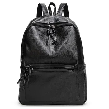 Women Backpacks pu Leather Black Backpack For Girls Female Travel Backpack Normcore Style 2018 Simple hot sale
Women Backpacks pu Leather Black Backpack For Girls Female Travel Backpack Normcore Style 2018 Simple hot sale