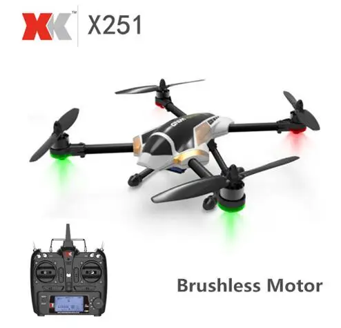 XK X251 Brushless Motor 2.4G 4CH 6 Axle 3D Flips RC Quadcopter RTF With Remoter Controller X7 Transmitter
XK X251 Brushless Motor 2.4G 4CH 6 Axle 3D Flips RC Quadcopter RTF With Remoter Controller X7 Transmitter