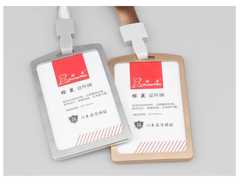 Middle Aluminum Alloy Badge Holder Ultralight Metal Work Permit ID Card Holder Lanyard Cord School Office Supplies card cover
Middle Aluminum Alloy Badge Holder Ultralight Metal Work Permit ID Card Holder Lanyard Cord School Office Supplies card cover