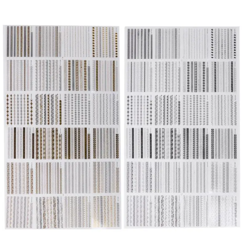 24pcs/Lot Nails Gold Silver Stripe Tape Line Glitter Striping Line Nail Stripes 3D Nail Art Stickers Foils Decals
24pcs/Lot Nails Gold Silver Stripe Tape Line Glitter Striping Line Nail Stripes 3D Nail Art Stickers Foils Decals