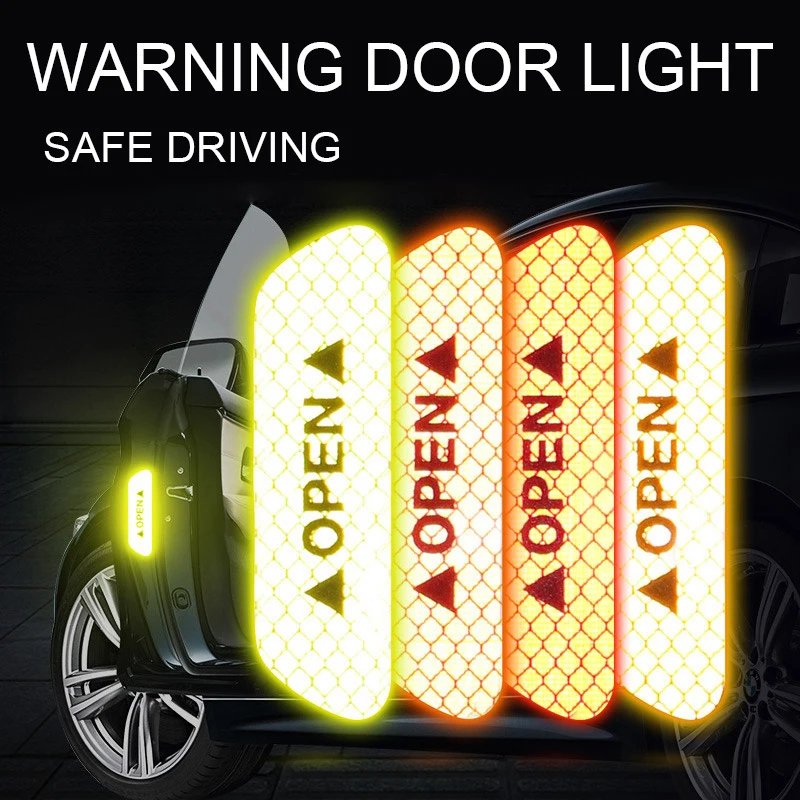 4Pcs/Set Car OPEN Reflective Tape Warning Mark Reflective Open Notice Bicycle Accessories Exterior Car Door Stickers DIY
4Pcs/Set Car OPEN Reflective Tape Warning Mark Reflective Open Notice Bicycle Accessories Exterior Car Door Stickers DIY