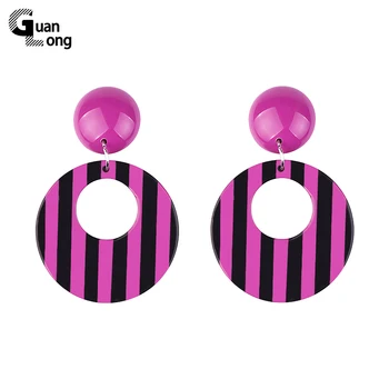 GuanLong Wholesale Fashion Big Stripe Resin Round Circle Earrings Jewelry For Dropshipping 5 Colors 
GuanLong Wholesale Fashion Big Stripe Resin Round Circle Earrings Jewelry For Dropshipping 5 Colors