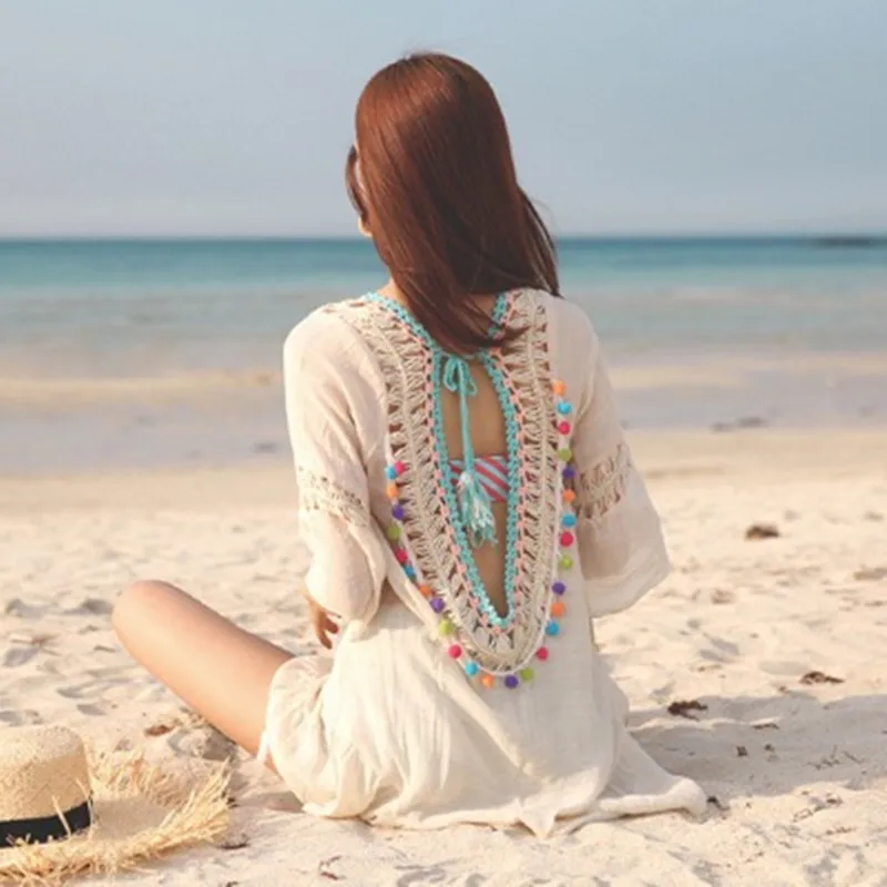 Spring Summer Bohemian Cotton Linen Embroidery Hollow Out Half Sleeve Dress Lace Patchwork Sunscreen Loose Beach Dress Vestidos
Spring Summer Bohemian Cotton Linen Embroidery Hollow Out Half Sleeve Dress Lace Patchwork Sunscreen Loose Beach Dress Vestidos