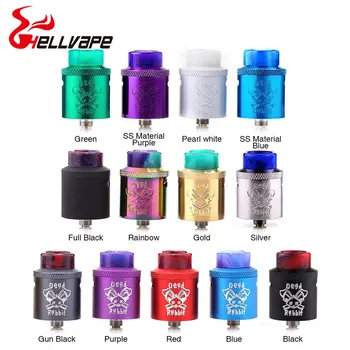 

100% Authentic Hellvape Dead Rabbit BF RDA Tank with Gold Plated post Build Deck Supports Single/Dual Coil Vape For 510 Mod