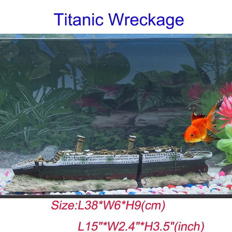 Resin Decorations Titanic Wreckage Ship Cruises 38cm Long Aquarium Fish Tank Ornament Decoration
Resin Decorations Titanic Wreckage Ship Cruises 38cm Long Aquarium Fish Tank Ornament Decoration