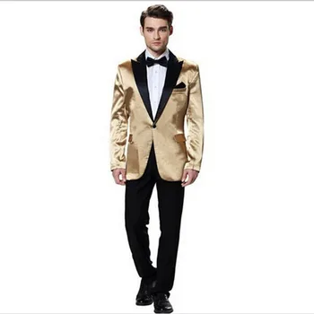 Top Selling High Quality costume homme groom suits Gold three Piece men suit peaked lapel formal suits ( jacket+Pants+tie)
Top Selling High Quality costume homme groom suits Gold three Piece men suit peaked lapel formal suits ( jacket+Pants+tie)