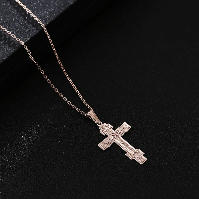Shamty Rose Gold Color Orthodox Christianity Orthodox Church Eternal Church Cross Pendant Christian Jewelry Inspirational
Shamty Rose Gold Color Orthodox Christianity Orthodox Church Eternal Church Cross Pendant Christian Jewelry Inspirational