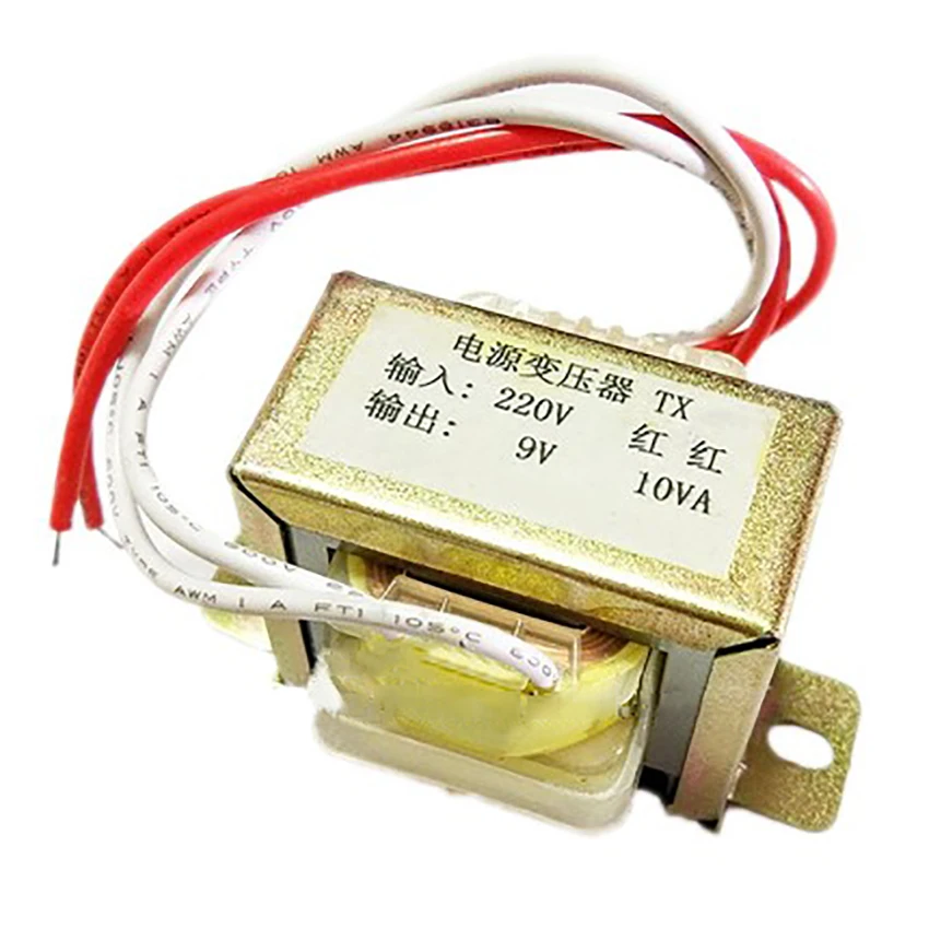 

EI48 10W 220v-9v Transformers input 220v 50Hz output single 9v 10VA power transformer