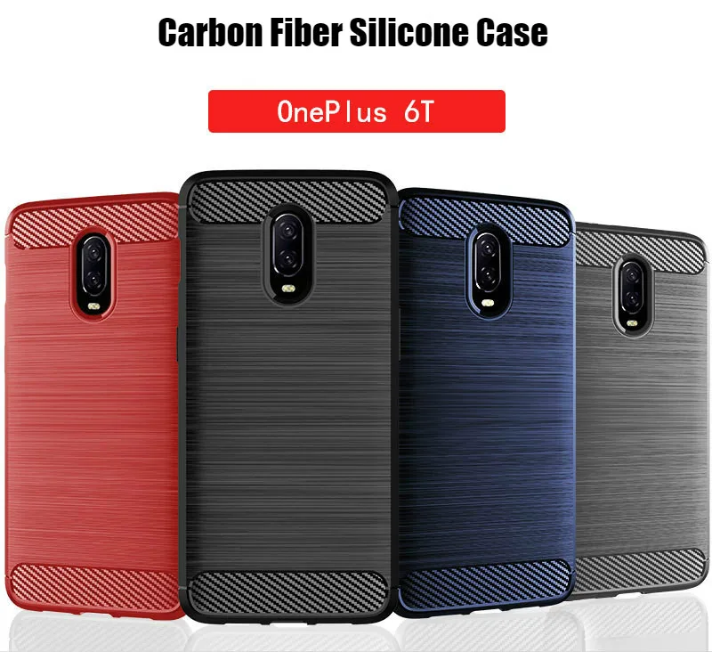 For OnePlus 6T Case Soft Bumper Brushed Carbon Fiber Armor Silicone Phone Case For One Plus 6 6T 5T 5 Silicone Shockproof Shell
For OnePlus 6T Case Soft Bumper Brushed Carbon Fiber Armor Silicone Phone Case For One Plus 6 6T 5T 5 Silicone Shockproof Shell
