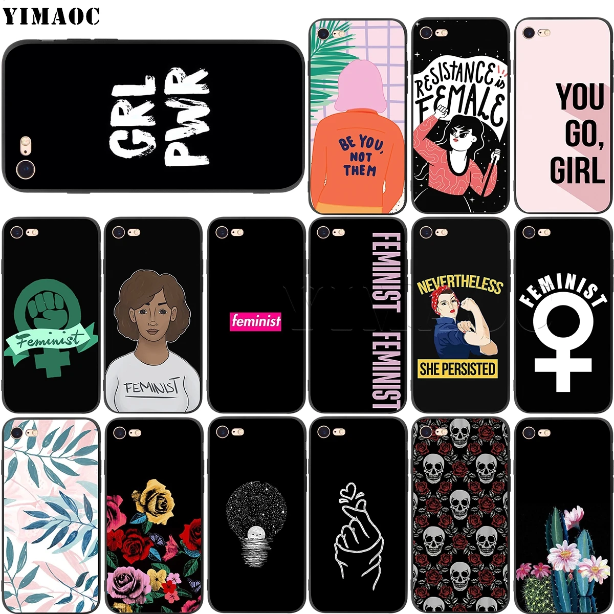 YIMAOC Feminist Girl Soft Silicone Case for iPhone 11 Pro XS Max XR X 8 7 6 6S Plus 5 5s se
YIMAOC Feminist Girl Soft Silicone Case for iPhone 11 Pro XS Max XR X 8 7 6 6S Plus 5 5s se