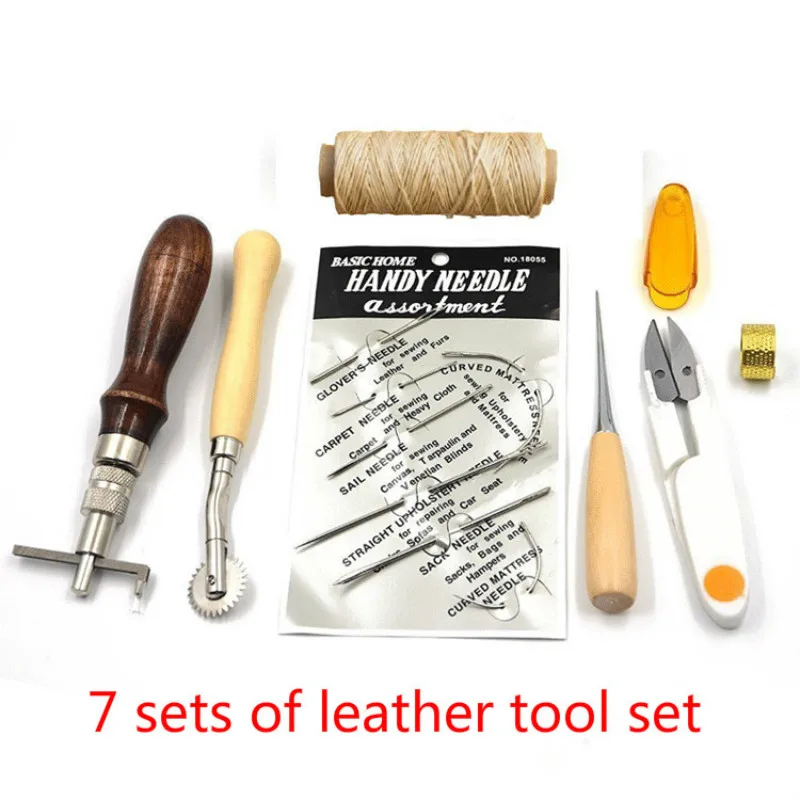7 pcs DIY hand Tools Leather Craft Hand Sewing Stitching Carving Work Tool Set Kit Punch
7 pcs DIY hand Tools Leather Craft Hand Sewing Stitching Carving Work Tool Set Kit Punch