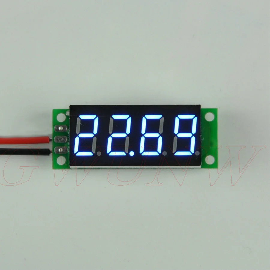GWUNW BY436V {No shell} DC 3.30-30.00V(30V) 0.36 inch 4 bit Micro Voltage Tester Meter digital display LED Voltmeter
GWUNW BY436V {No shell} DC 3.30-30.00V(30V) 0.36 inch 4 bit Micro Voltage Tester Meter digital display LED Voltmeter