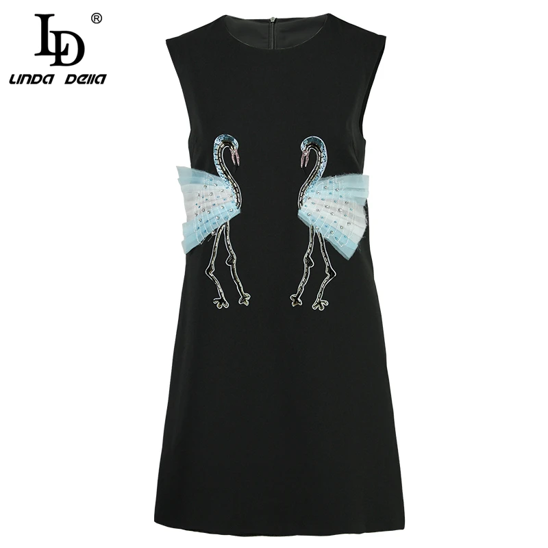 LD LINDA DELLA Women Spring Summer Dress Runway Fashion Designer Sexy Crystal Beading Sleeveless Casual A-Line Elegant Dresses
LD LINDA DELLA Women Spring Summer Dress Runway Fashion Designer Sexy Crystal Beading Sleeveless Casual A-Line Elegant Dresses