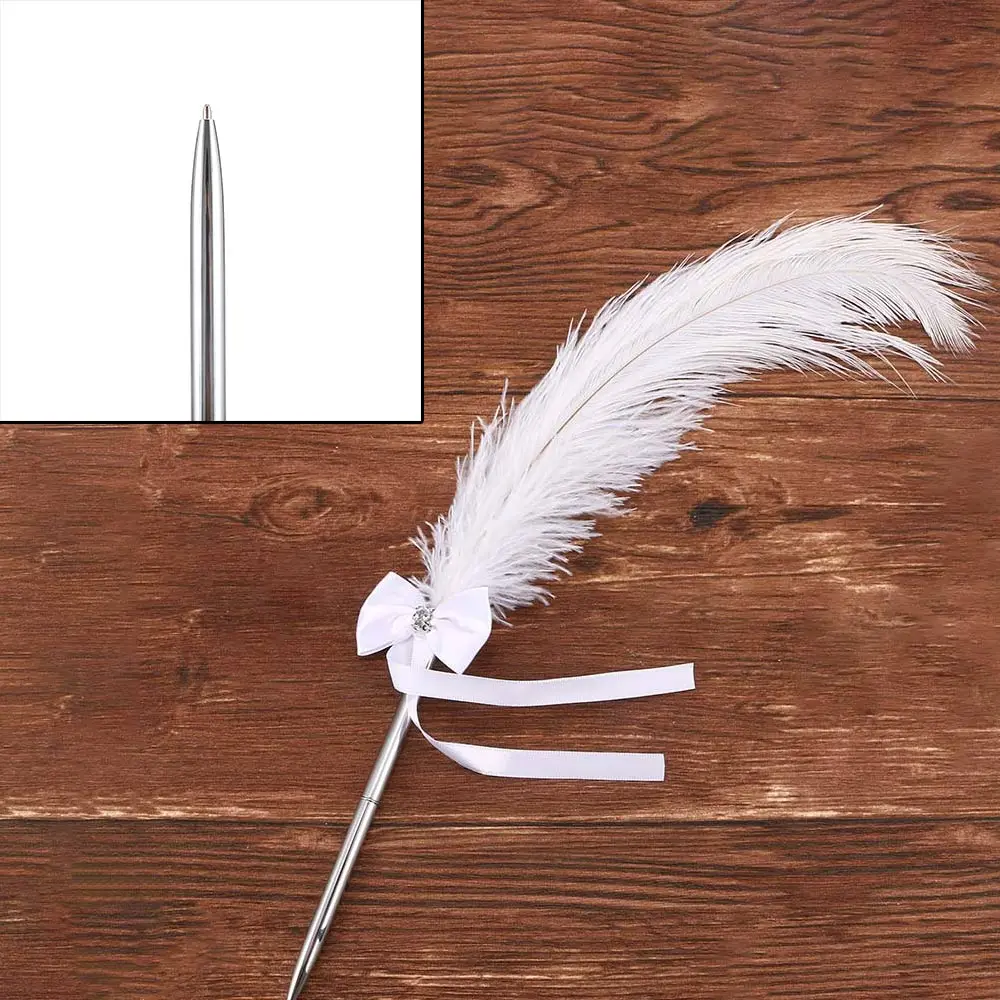 1pcs New Pretty Wedding Reception White Ostrich Feather Quill Guest Book Signing Pen For Wedding Accessories
1pcs New Pretty Wedding Reception White Ostrich Feather Quill Guest Book Signing Pen For Wedding Accessories