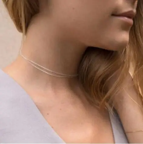 n815 Gothic punk fashion simple Double layer metal chain Article clavicle necklace lady short neck chain necklace jewelry
n815 Gothic punk fashion simple Double layer metal chain Article clavicle necklace lady short neck chain necklace jewelry