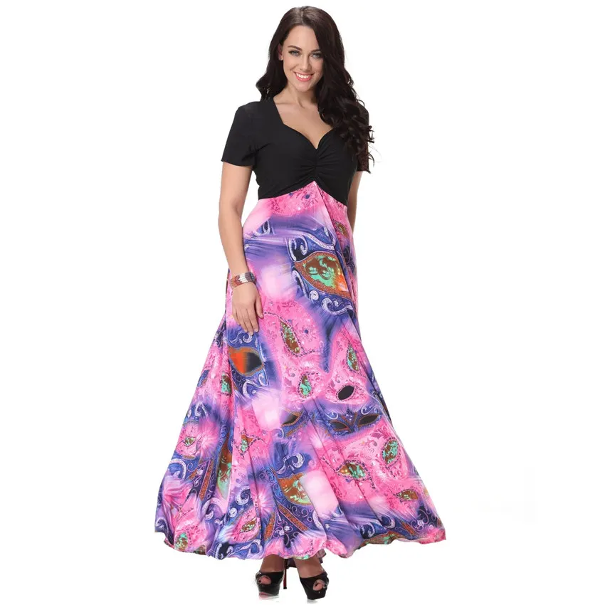 Vestido Largo Women Summer Dress Sexy Deep V Neck Short Sleeve Floral Dress Plus Size 7XL Floral Club Party Party Dress
Vestido Largo Women Summer Dress Sexy Deep V Neck Short Sleeve Floral Dress Plus Size 7XL Floral Club Party Party Dress