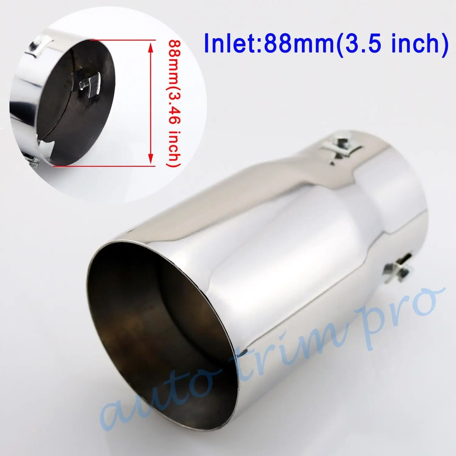 Chrome 88mm 3.5" Diameter Car Rear Muffler Exhaust Tail End Pipe Tip Cover Decoration Accessoreis
Chrome 88mm 3.5" Diameter Car Rear Muffler Exhaust Tail End Pipe Tip Cover Decoration Accessoreis