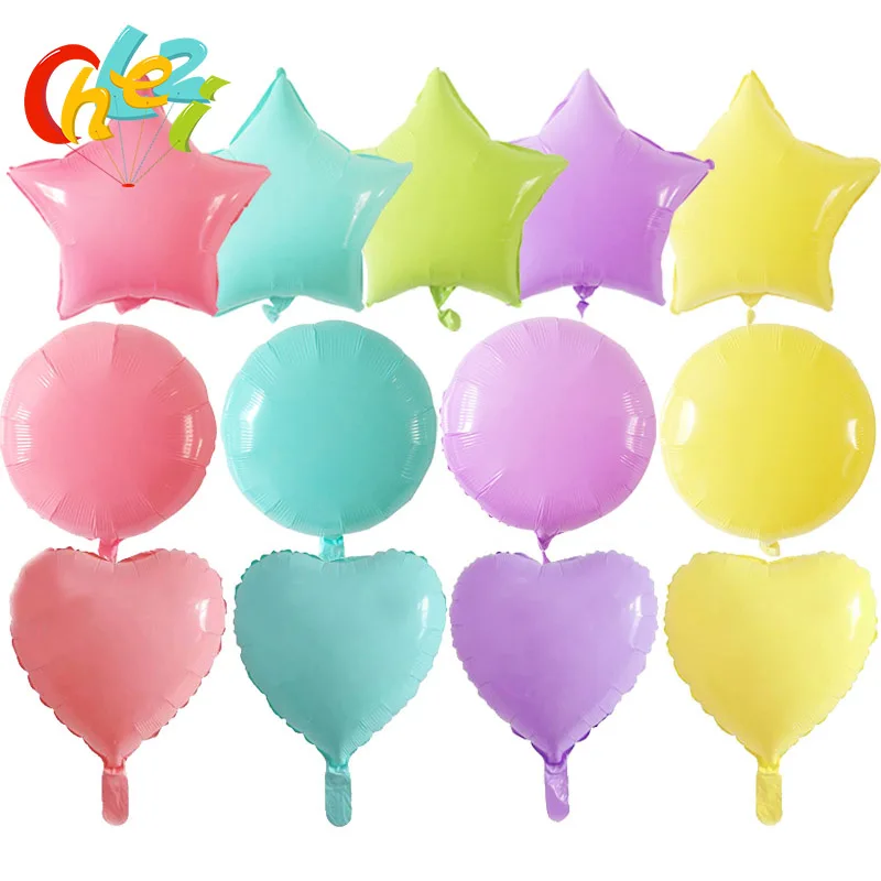10pcs 18inch Candy macarons Foil balloon Heart star Round Aluminum film balloon Wedding baby birthday party decoration supplies
10pcs 18inch Candy macarons Foil balloon Heart star Round Aluminum film balloon Wedding baby birthday party decoration supplies